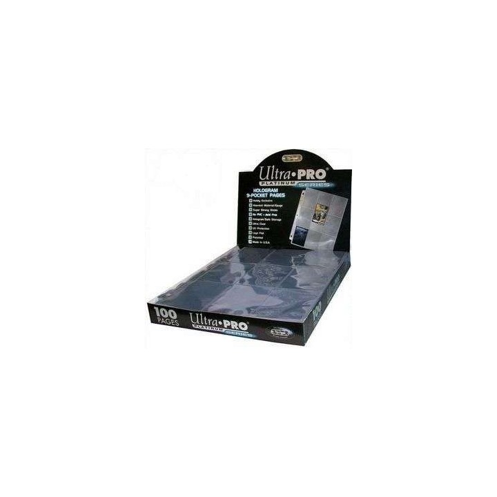 Boite platinum de 100 feuilles ultra pro à 9 cases pour classeur