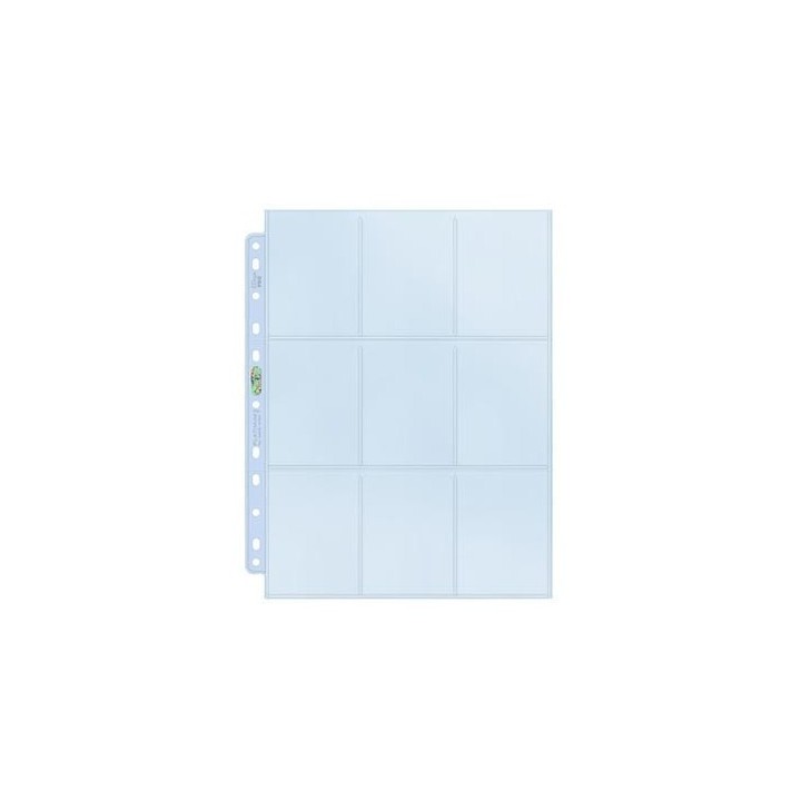 Boite platinum de 100 feuilles ultra pro à 9 cases pour classeur