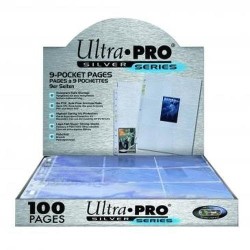 Boite de 100 feuilles ultra pro à 9 cases pour classeur silver series