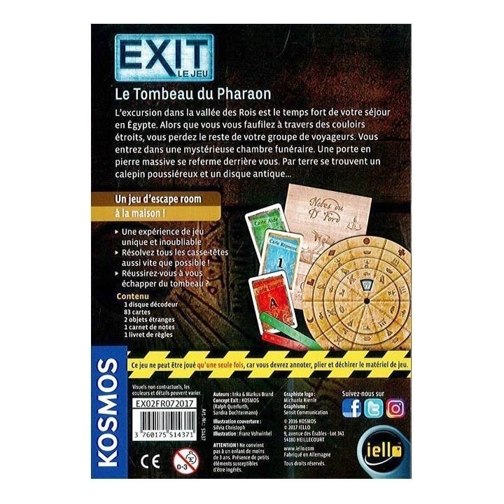 Jeux de société - Exit : Le Tombeau du Pharaon