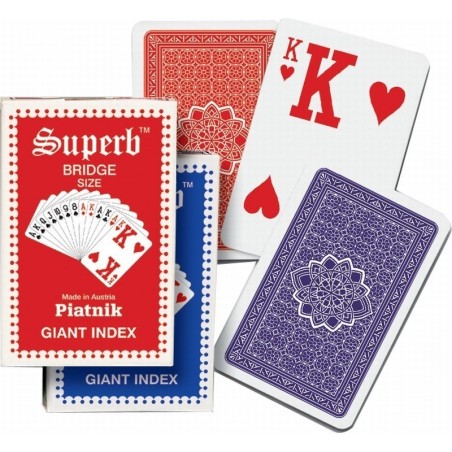 Cartes Superb 2 Bridge index géant