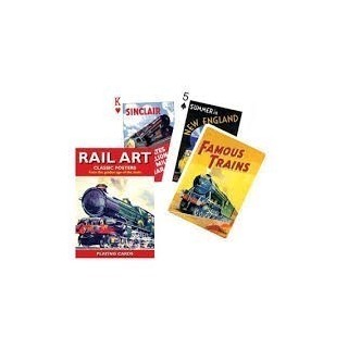 Jeu de cartes Piatnik de 54 cartes illustrés Rail Art