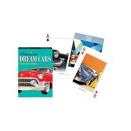 Jeux de société - Jeu 54 cartes illustrés American Dream Cars