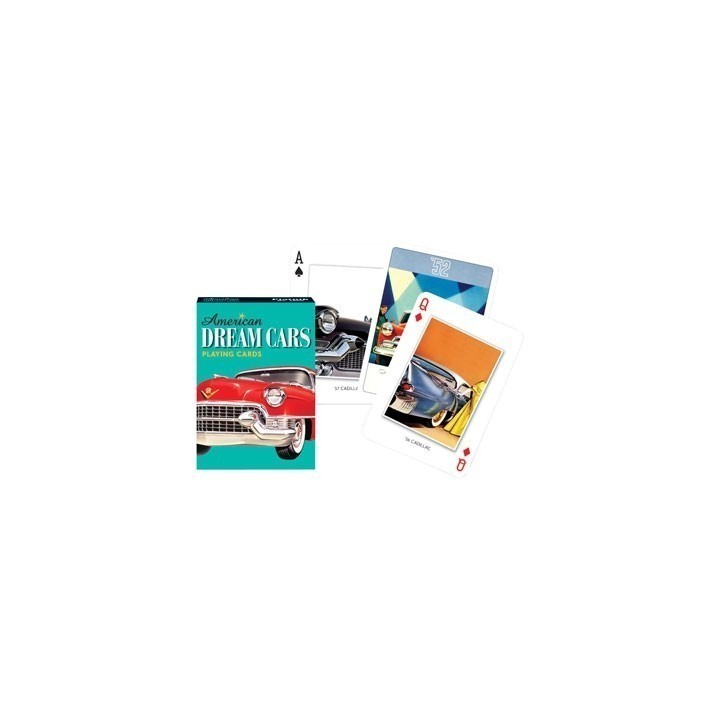Jeux de société - Jeu 54 cartes illustrés American Dream Cars