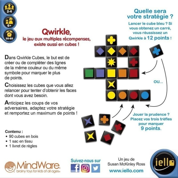 Jeux de société - Qwirkle cube