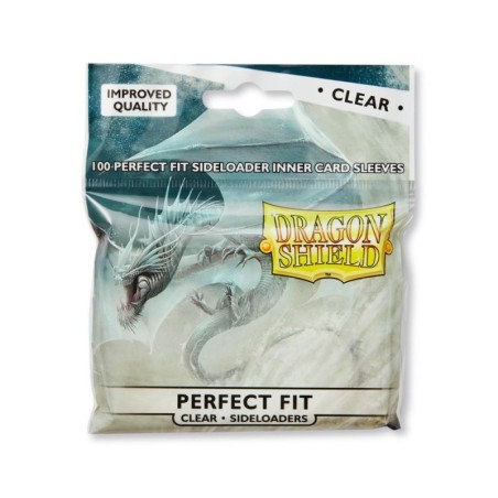 Protège-cartes Dragon Shield - 100 Standard Perfect Fit Sideloaders Clear : Nalvapo