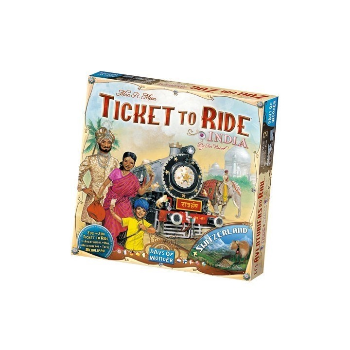 Jeux de société - Les Aventuriers du Rail - Extension : Inde & Suisse