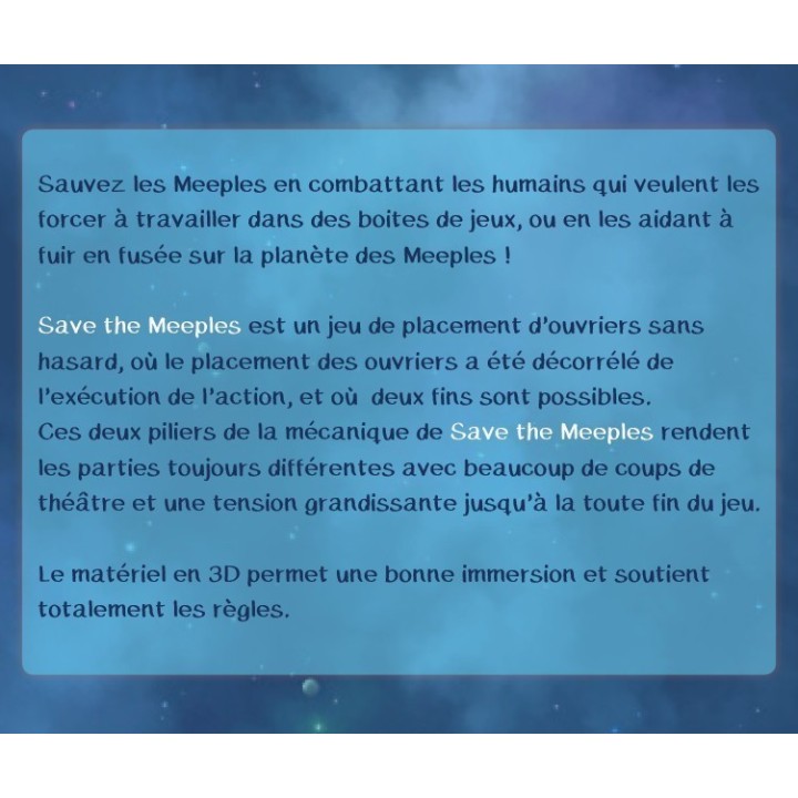 Jeux de société - Save The Meeples