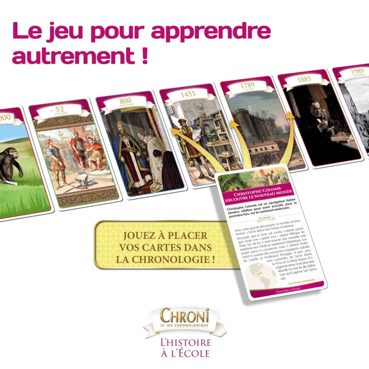 Jeux de société -  Chroni le jeu chronologique : L'Histoire à l'École