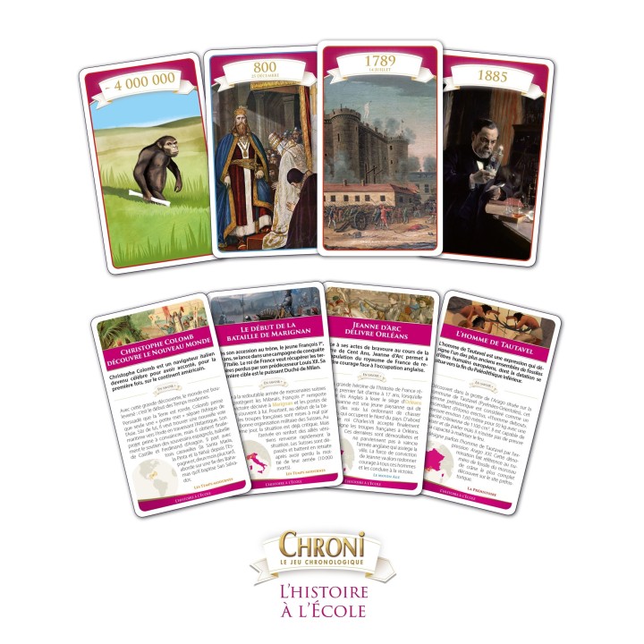 Jeux de société -  Chroni le jeu chronologique : L'Histoire à l'École