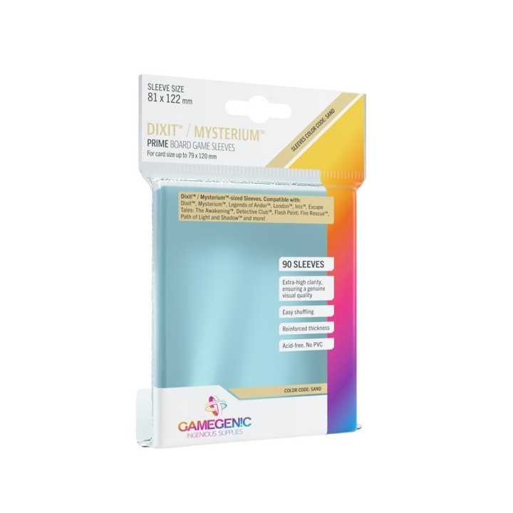 Gamegenic Prime Sleeves 90 pochettes Large 81 x 122 mm - Dixit