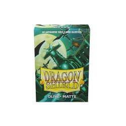 Protège-cartes Dragon Shield - 60 Japanese Sleeves Matte Vert Olive - Bakudrane