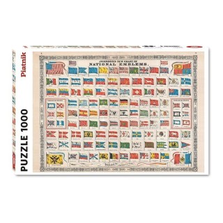 Puzzle Piatnik : Drapeaux -1000 Pièces