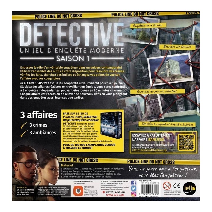 Jeux de société - Detective : Saison 1