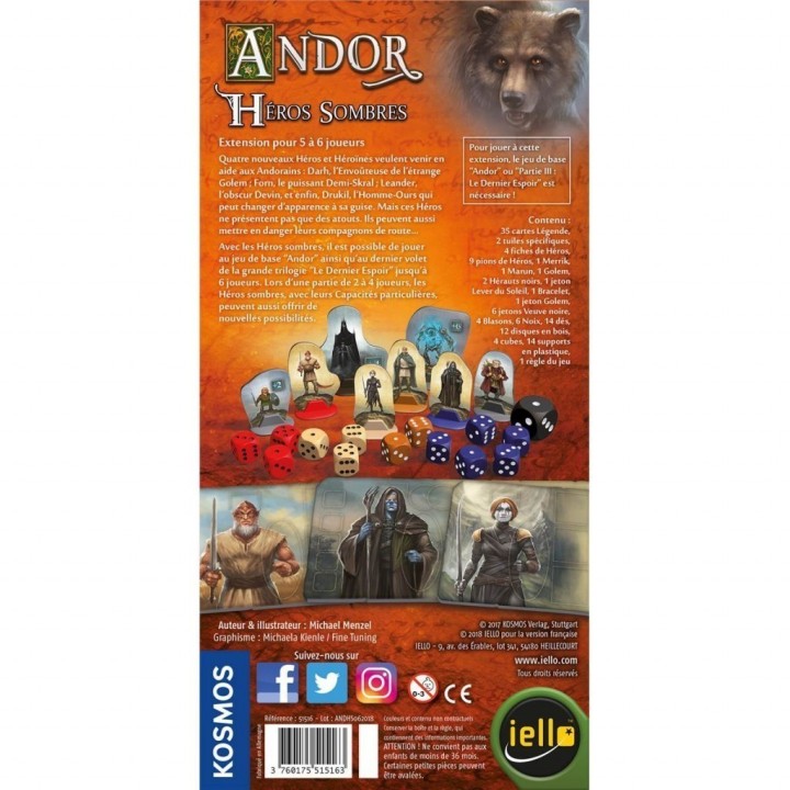 Jeux de société - Occasion - Andor : Héros Sombres