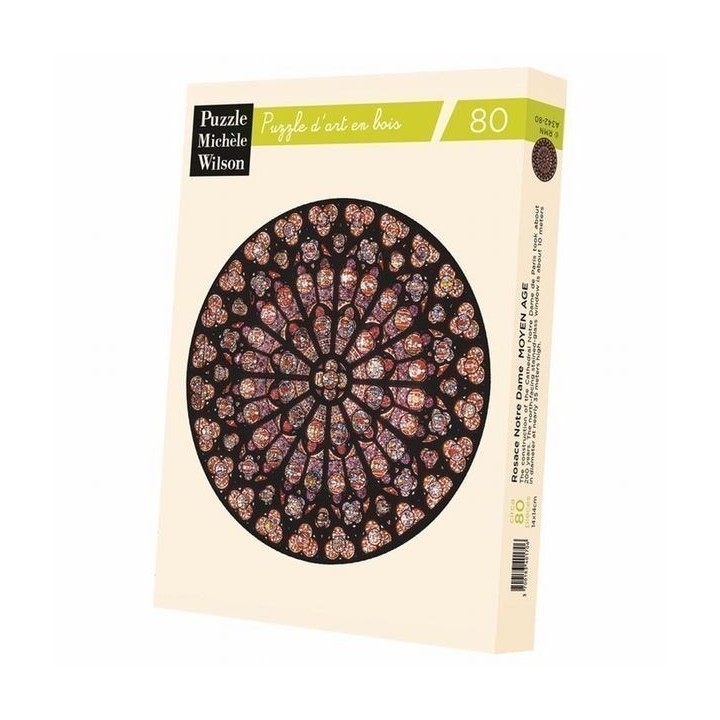 Puzzle Michèle Wilson : Moyen Age - Rosace Notre Dame - 80 Pièces