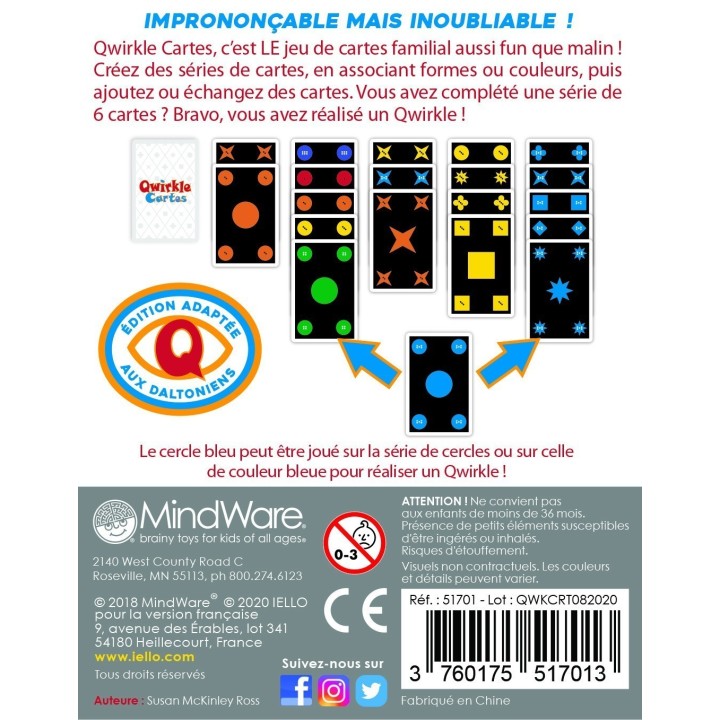 Jeux de société - Qwirkle Cartes