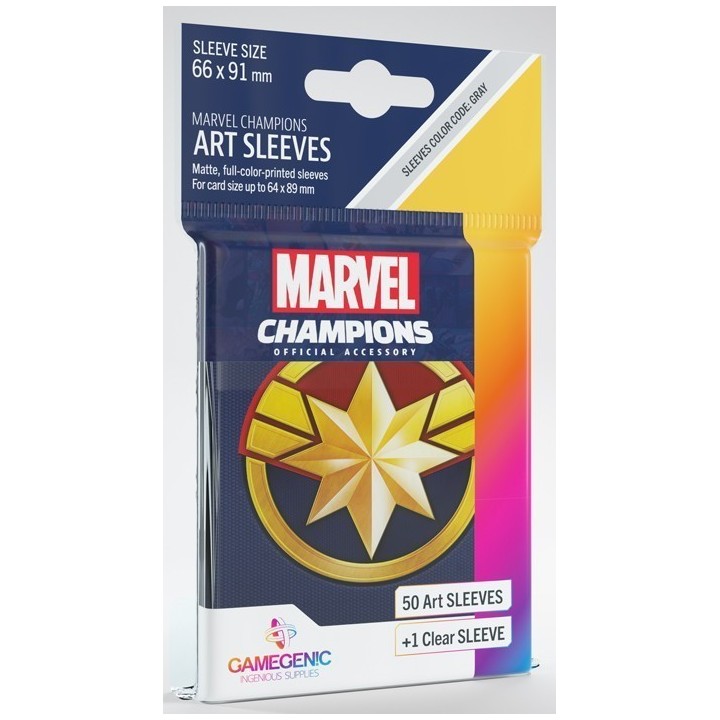 Gamegenic Marvel Champions Art Sleeves - Captain Marvel