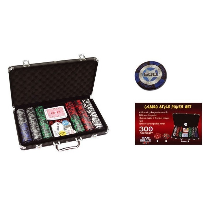 Mallette de poker 300 jetons Crown
