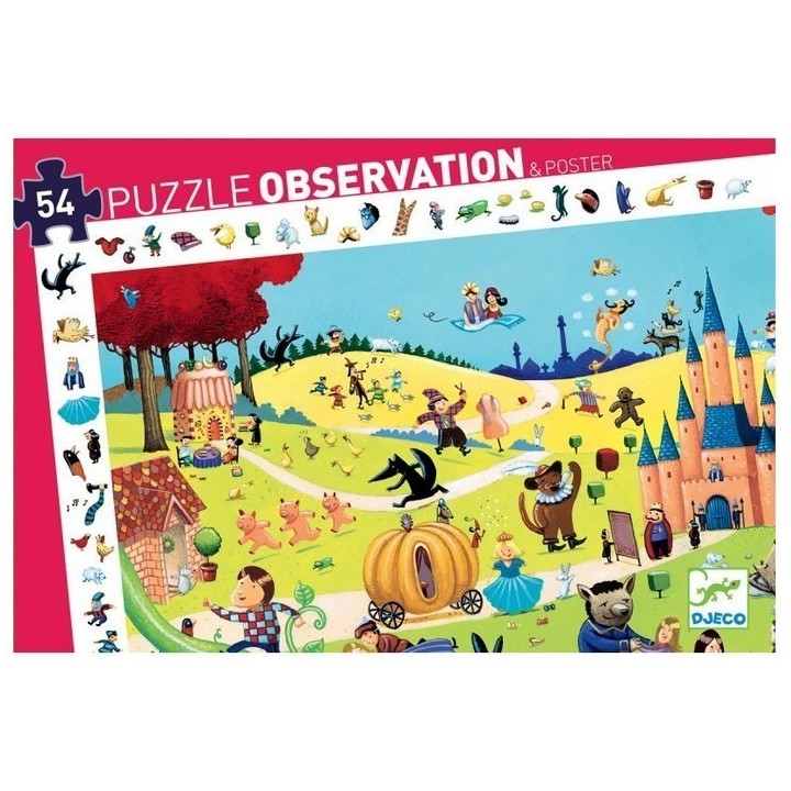 Puzzle Djeco Observation - Les Contes - 54 pièces