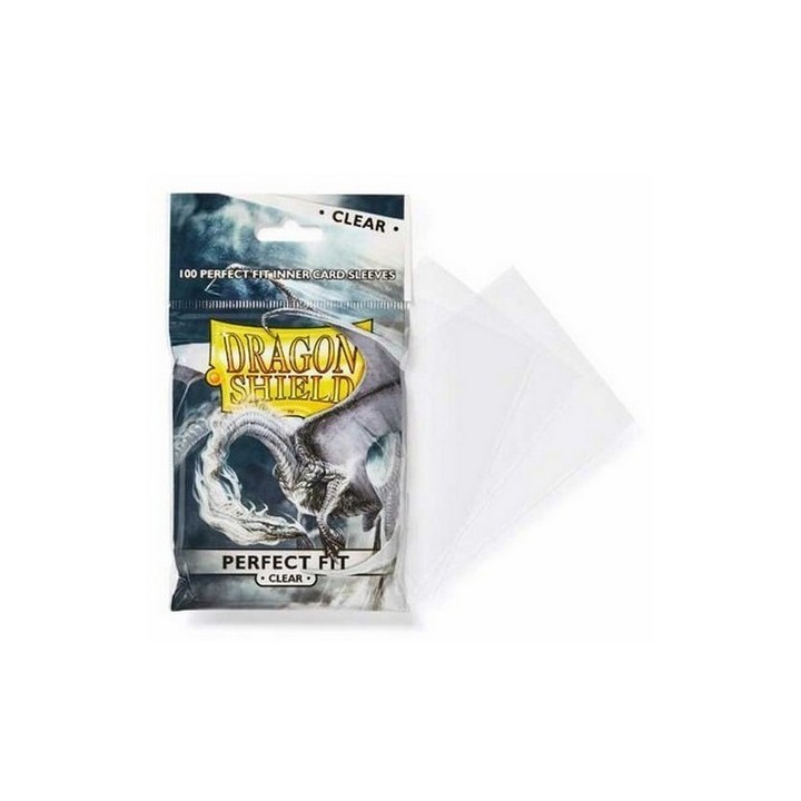 Protège-cartes Dragon Shield - 100 Standard Perfect Fit Clear : Sanctus