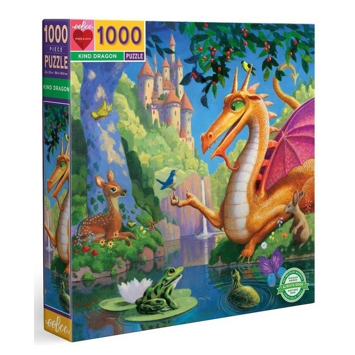 Puzzle Eeboo : Le gentil Dragon - 1000 Pièces