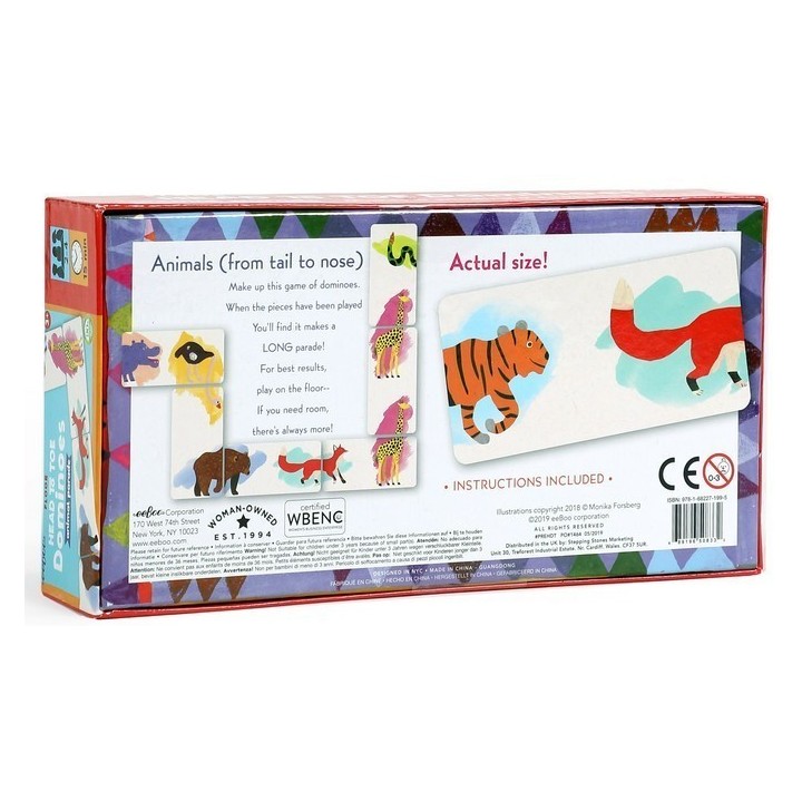 Jeux de société - Head to Toe Dominoes - Animal Parade