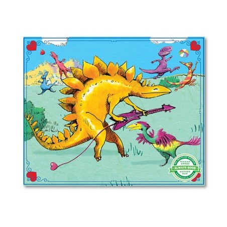 Mini Puzzle St Valentin - Le Dinosaure Rockeur - 36 pièces