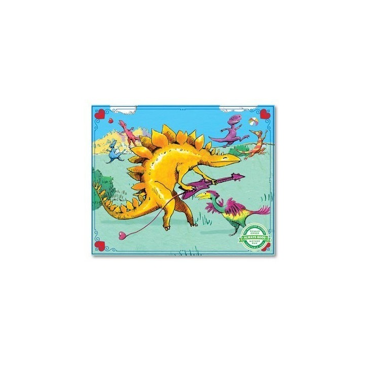 Mini Puzzle St Valentin - Le Dinosaure Rockeur - 36 pièces
