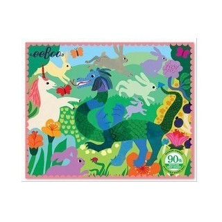 Mini Puzzle Retro - Licorne et Dragon - 36 pièces