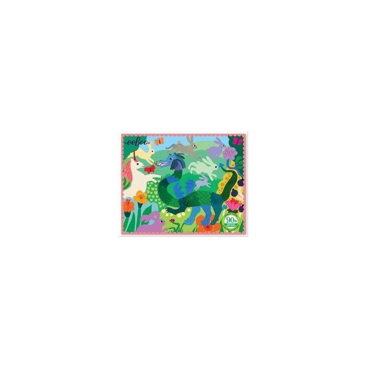 Mini Puzzle Retro - Licorne et Dragon - 36 pièces