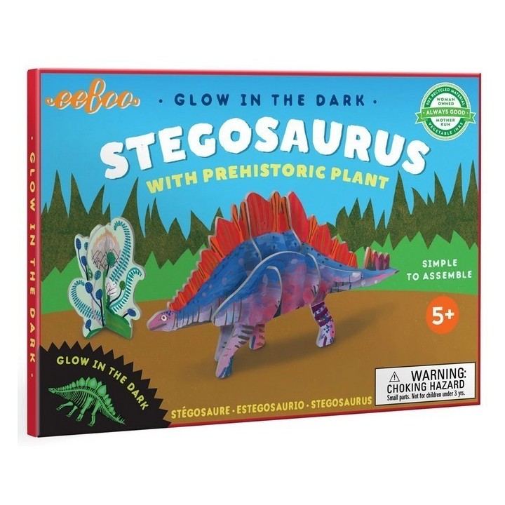 Dinosaures 3D - Stegosaure avec plantes préhistoriques