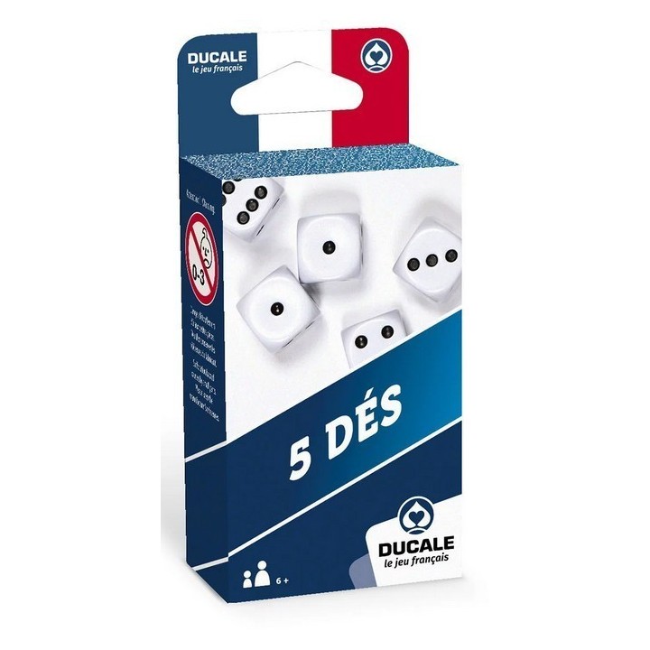 Jeux de société - Boite de 5 dés