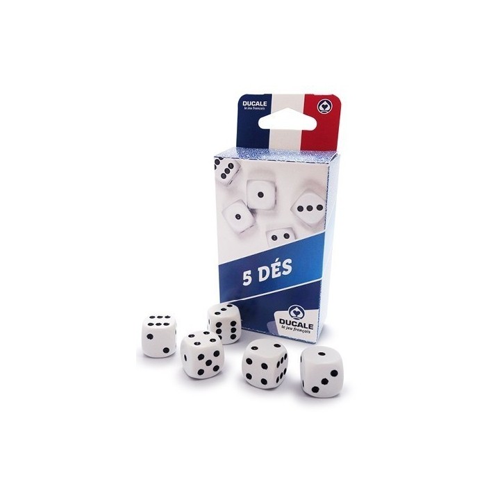 Jeux de société - Boite de 5 dés