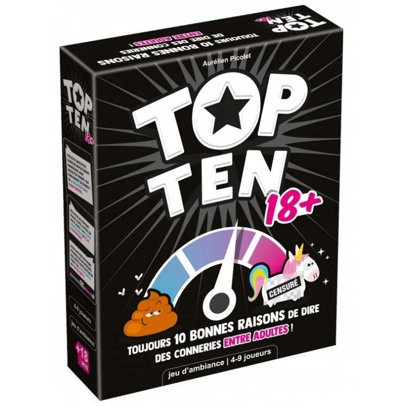 Jeux de société - Top Ten 18+