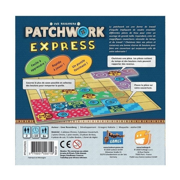 Jeux de société - Patchwork Express
