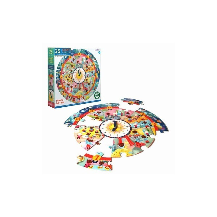 Puzzle Eeboo pièces Géantes : Horloge - 25 Pièces