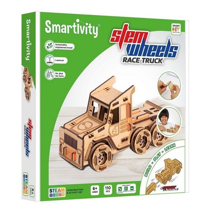 Puzzle Smartivity Steem Wheels - Roues motrices - Camion de Course