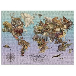 Puzzle Galison : Map of Endangered Species - 1500 pièces