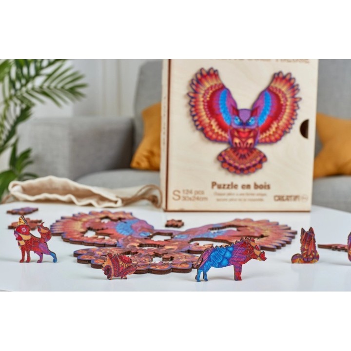 Puzzle Créatif Puzzle :  - La Chouette Somptueuse - 124 pièces