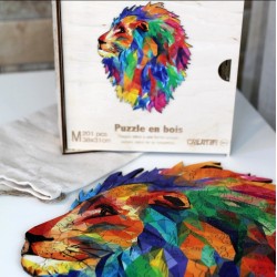 Puzzle Créatif Harmandi : Le Lion Mozaïk - 201 pièces