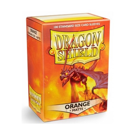 Protège-cartes Dragon Shield - 100 Standard Sleeves Matte Orange