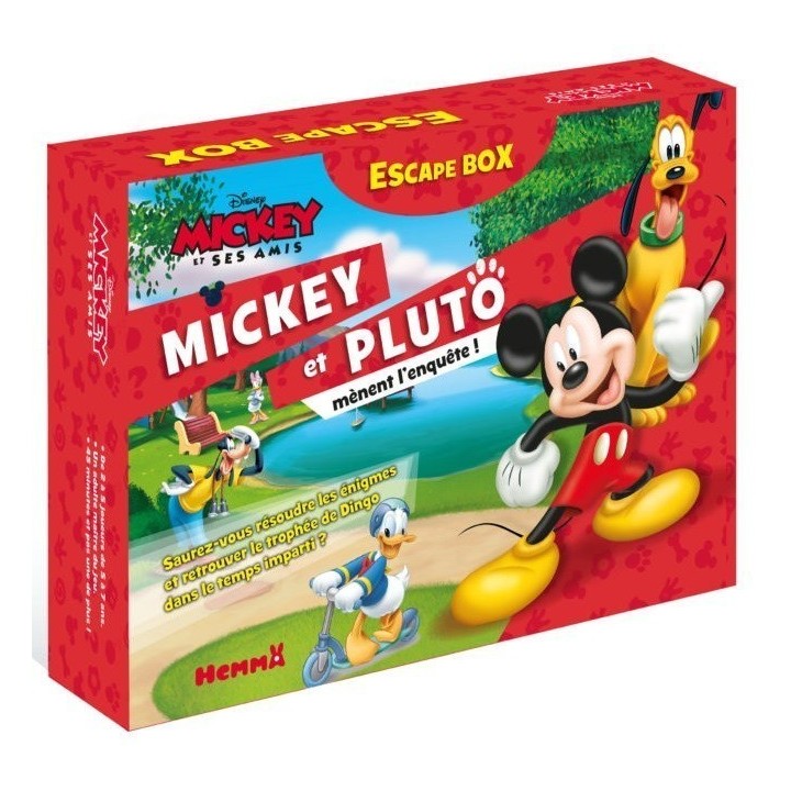 Jeux de société - Escape Box - Disney Mickey et ses amis : Mickey et Pluto mènent l'enquête !