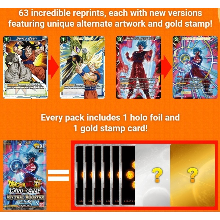 Booster Anglais Dragon Ball Super Card Game - Mythic Booster Série MB01
