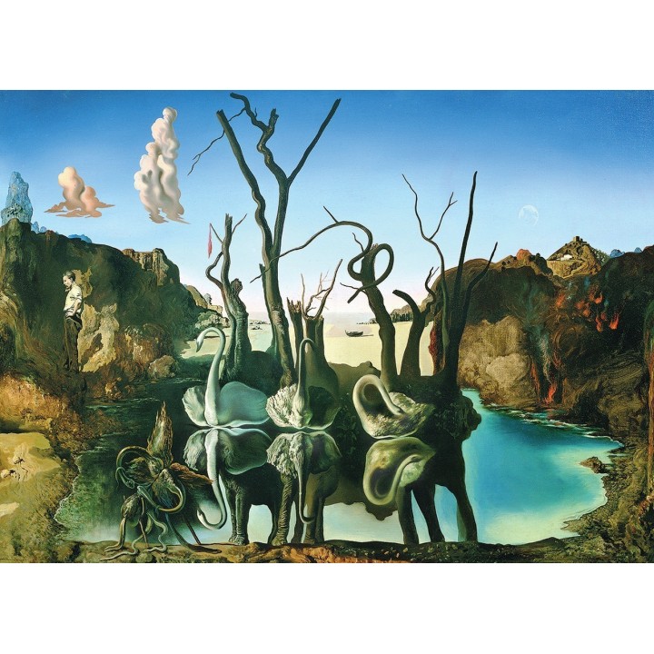 Puzzle Eurographics : Dali- Cygnes reflétant des éléphants - 1000 Pièces