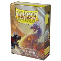 Protège-cartes Dragon Shield - 60 Japanese Sleeves Matte Jaune - Lightning