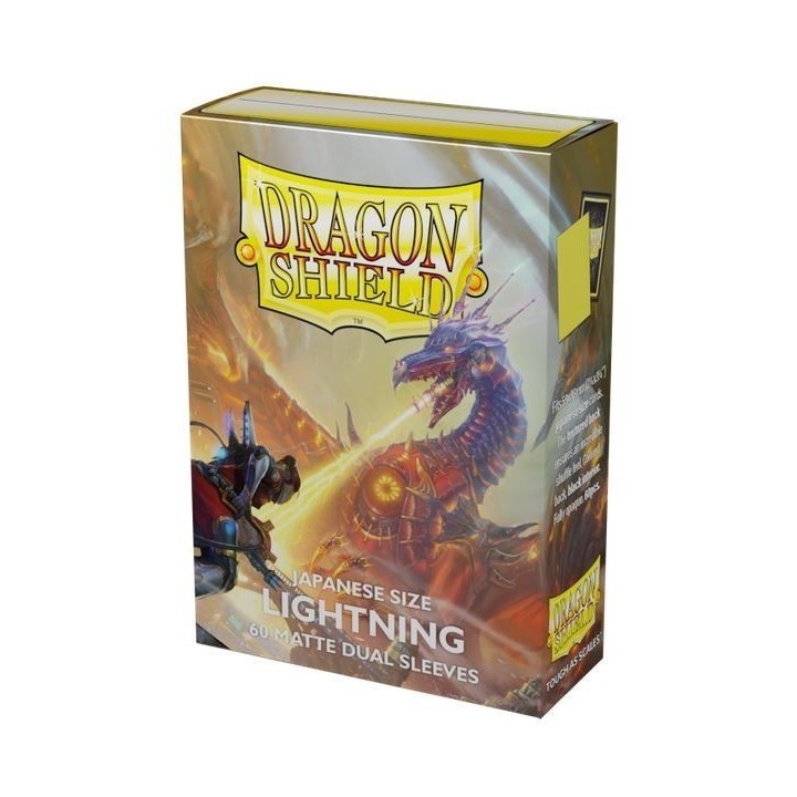 Protège-cartes Dragon Shield - 60 Japanese Sleeves Matte Jaune - Lightning