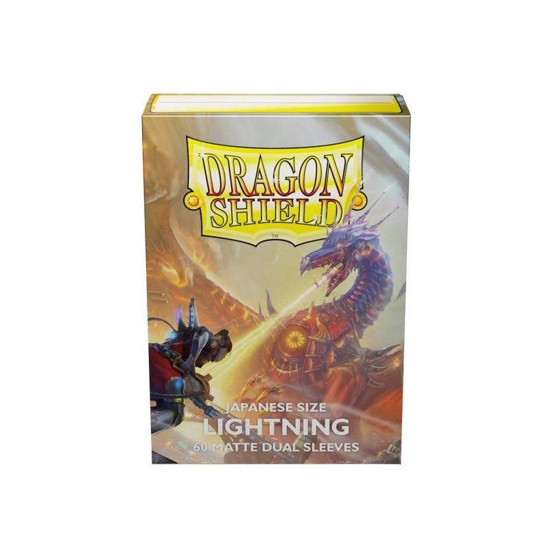 Protège-cartes Dragon Shield - 60 Japanese Sleeves Matte Jaune - Lightning