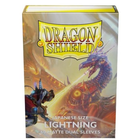 Protège-cartes Dragon Shield - 60 Japanese Sleeves Matte Jaune - Lightning