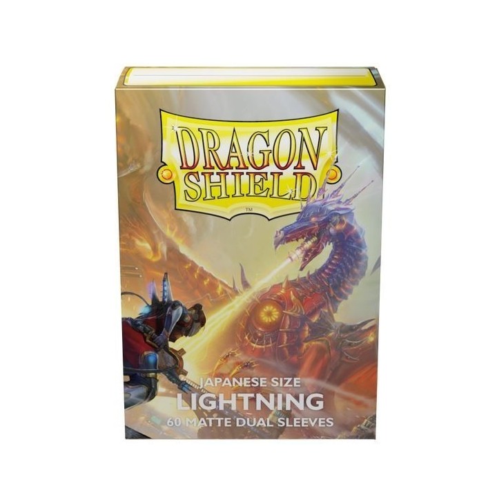 Protège-cartes Dragon Shield - 60 Japanese Sleeves Matte Jaune - Lightning
